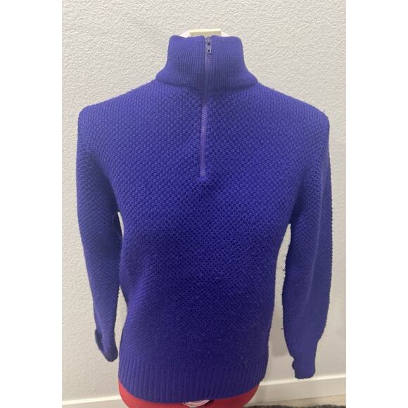 Vintage SLALOM Purple Wool Ski Sweater Womens size Medium - Picture 2 of 7